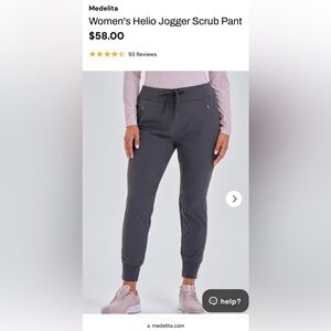 MEDELITA Gray Scrub Jogger Pants